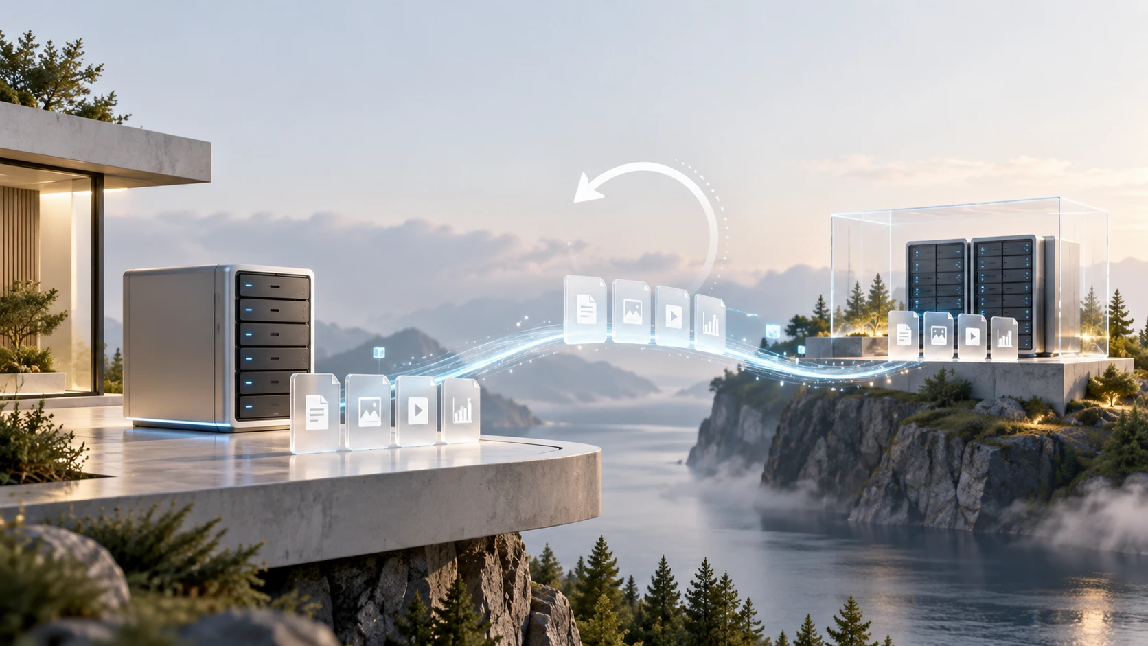 Datensicherung vom lokalen Server in ein räumlich getrenntes Rechenzentrum